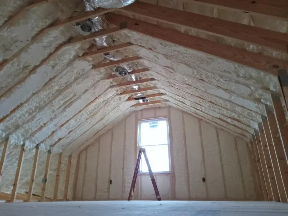 Spray foam roofing application for Crawl Space Insulation project in Midway